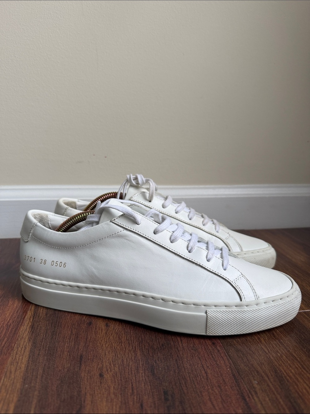 Common Projects Woman Achilles Low Smooth Leather Minimalist Sneakers EU38 US8